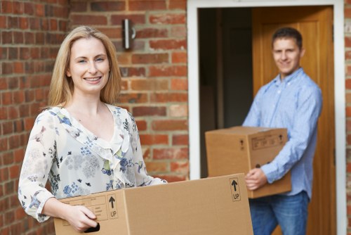 Boxes and furniture prepared for house removals in Streatham