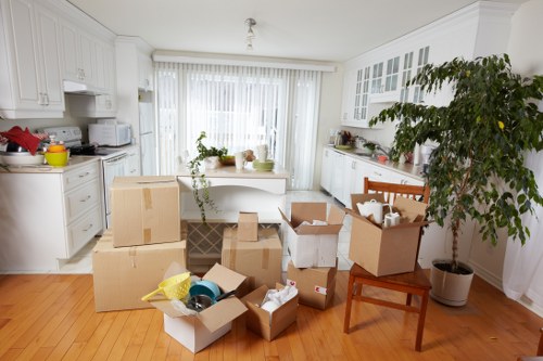 Professional house removal team planning a local move