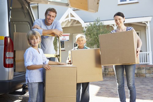 House movers working in a flat or maisonette in Streatham