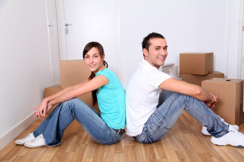 Loading furniture into a van for a Streatham home move
