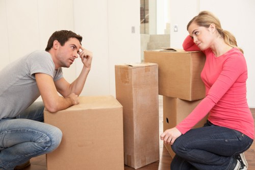 Packing desks and office equipment for a local Streatham relocation