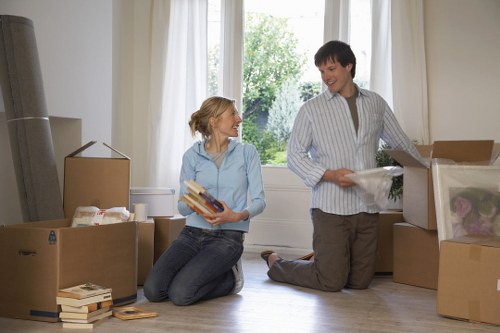 Removal van and movers helping with a Streatham house relocation